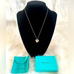 💯 Authentic Tiffany & Co. X Elsa Peretti Sterling Silver Full Heart Necklace